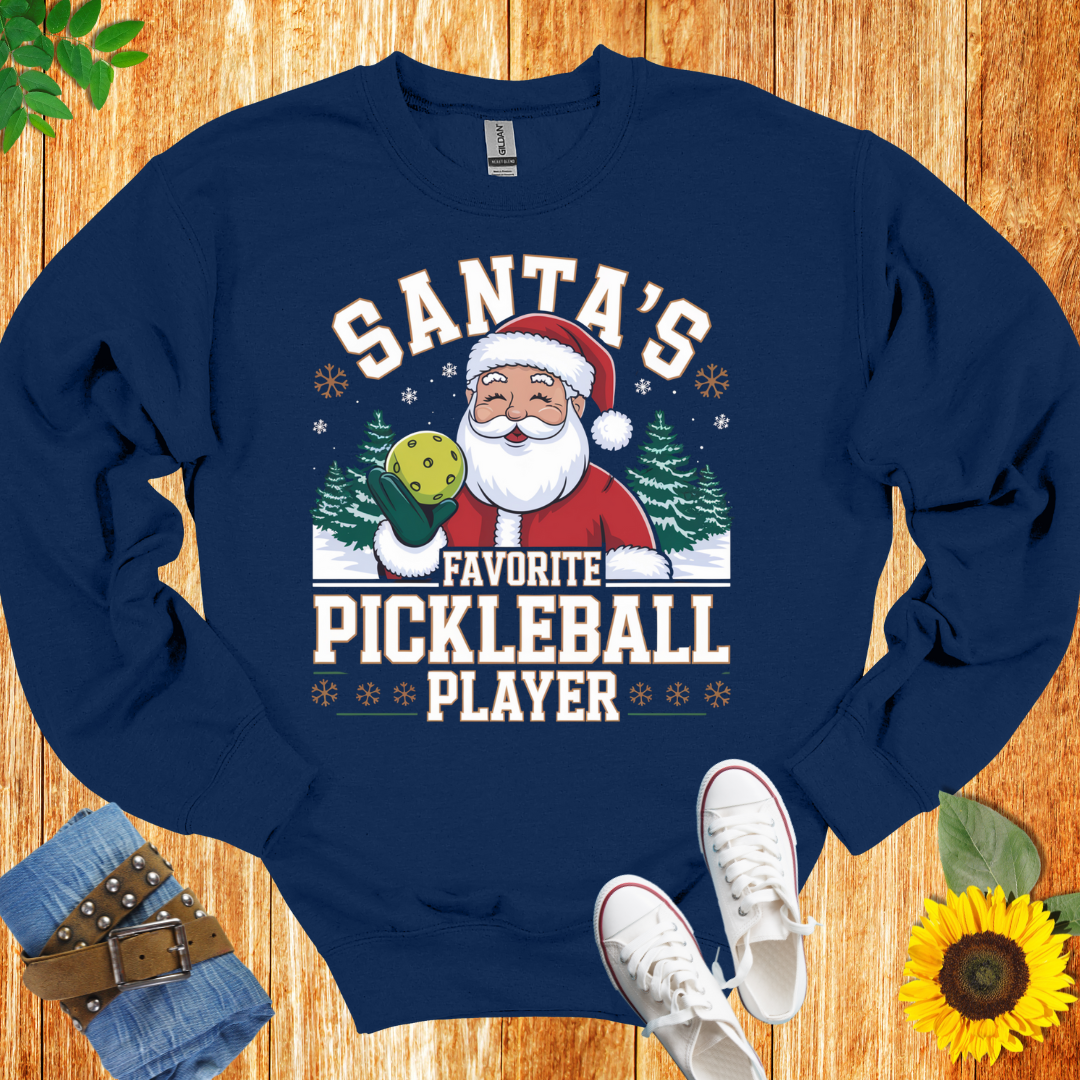 Santa's Pickleball Player Crewneck Sweatshirt