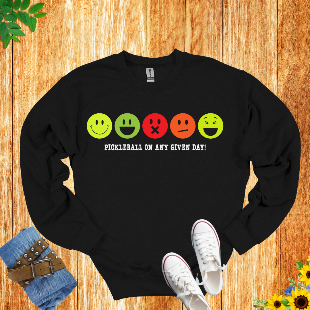 Pickleball Emotions Crewneck Sweatshirt