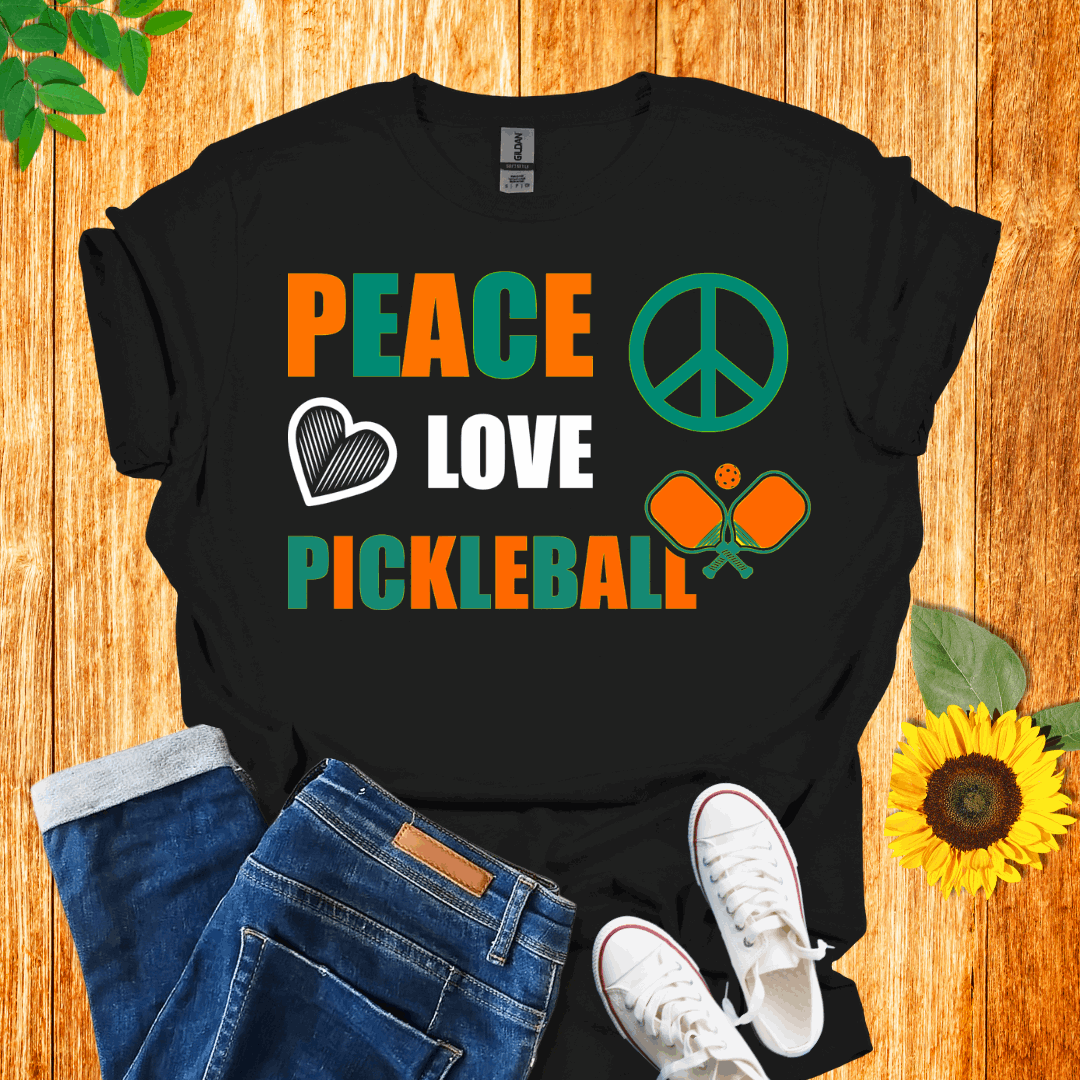 Peace Love  Pickleball T-Shirt