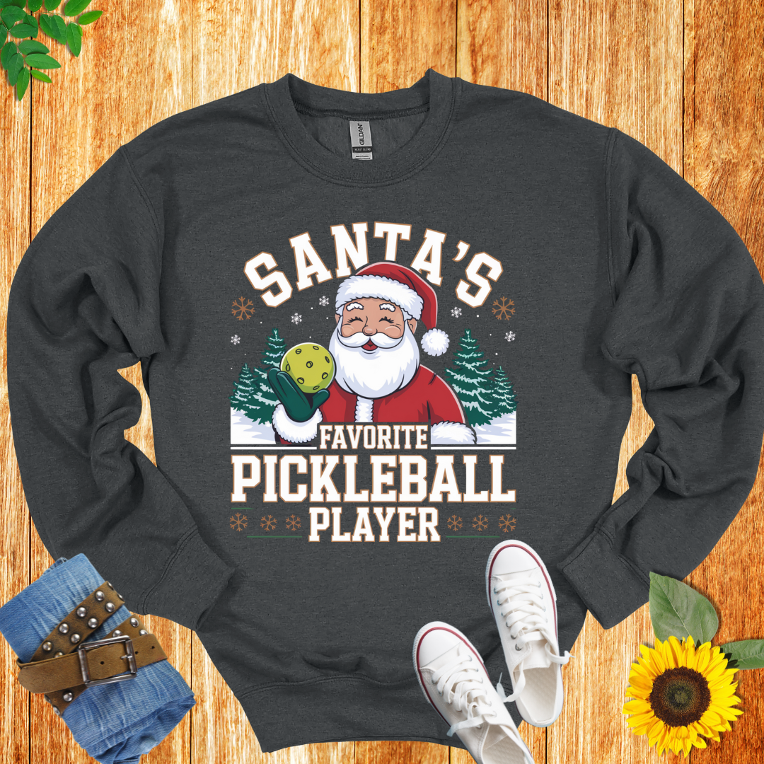 Santa's Pickleball Player Crewneck Sweatshirt