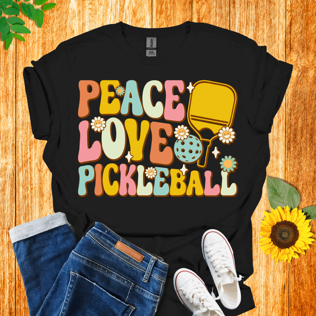 Peace Love and Pickleball T-Shirt