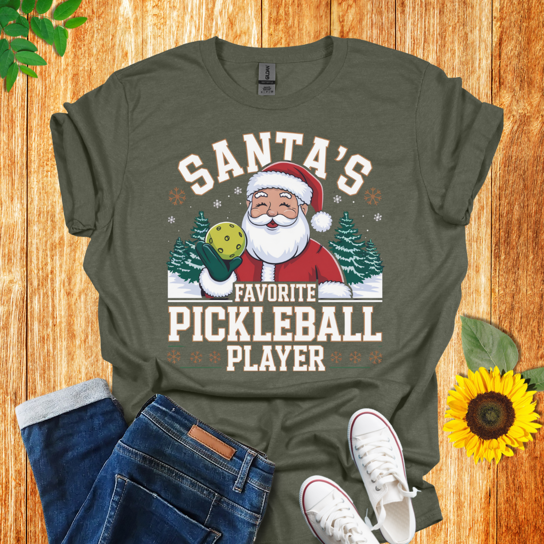 Santa's Pickleball Player Unisex T-Shirt