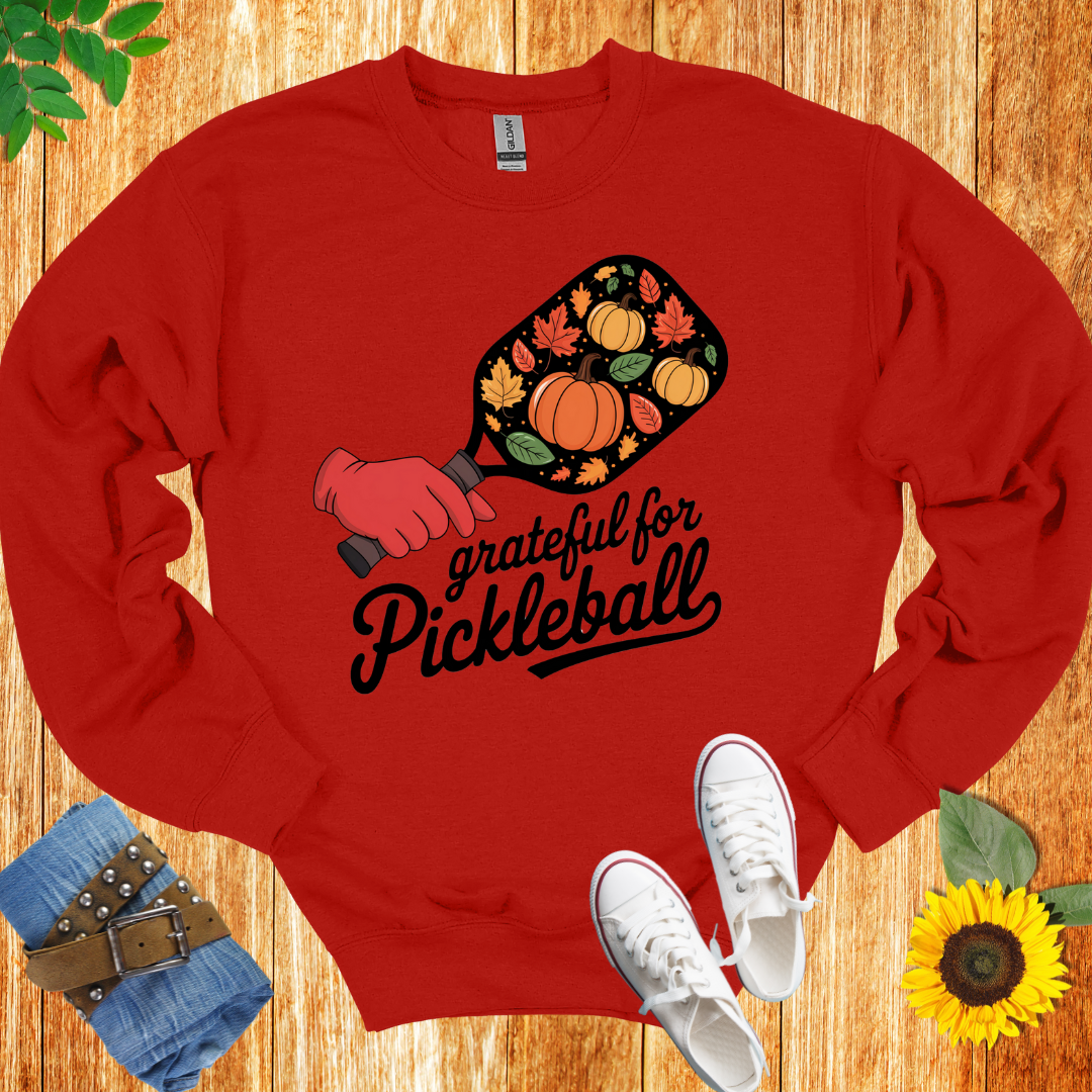 Grateful Pickleball  Paddle Crewneck Sweatshirt