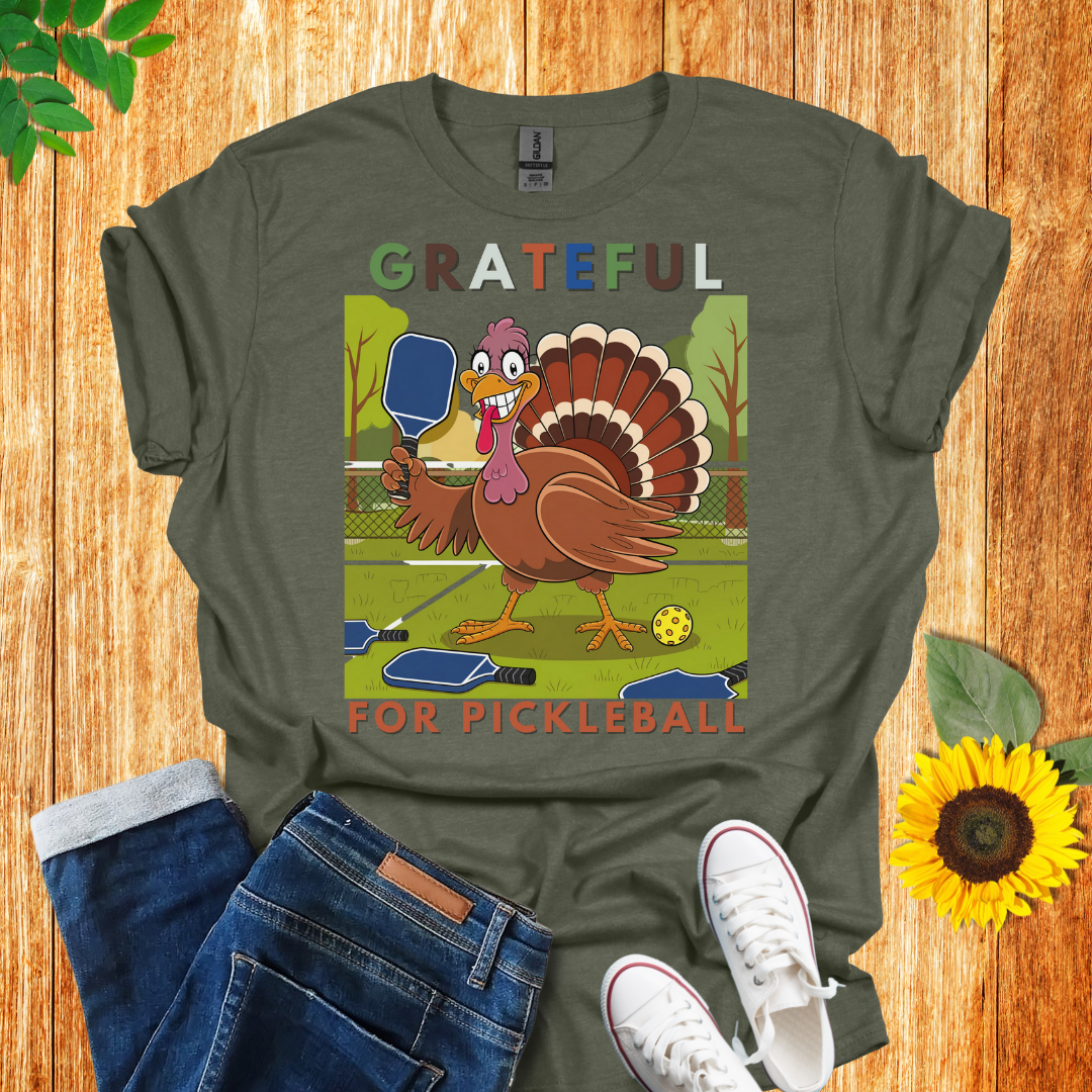 Grateful Turkey Pickleball Unisex T-Shirt