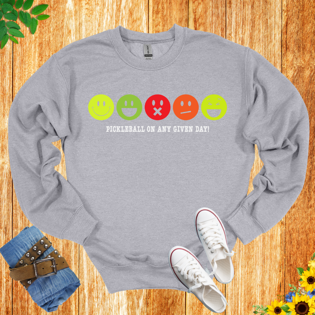 Pickleball Emotions Crewneck Sweatshirt