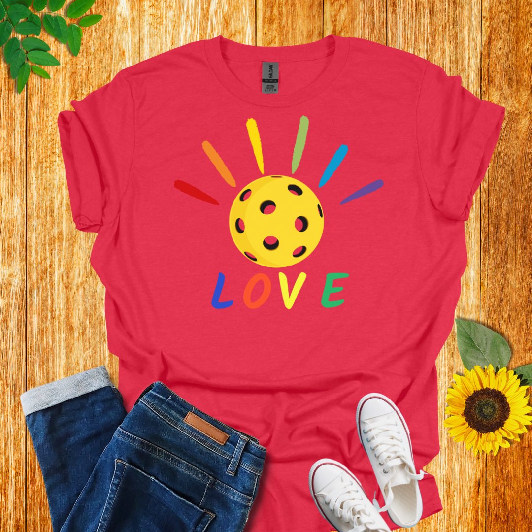 Pride Pickleball Love T-Shirt