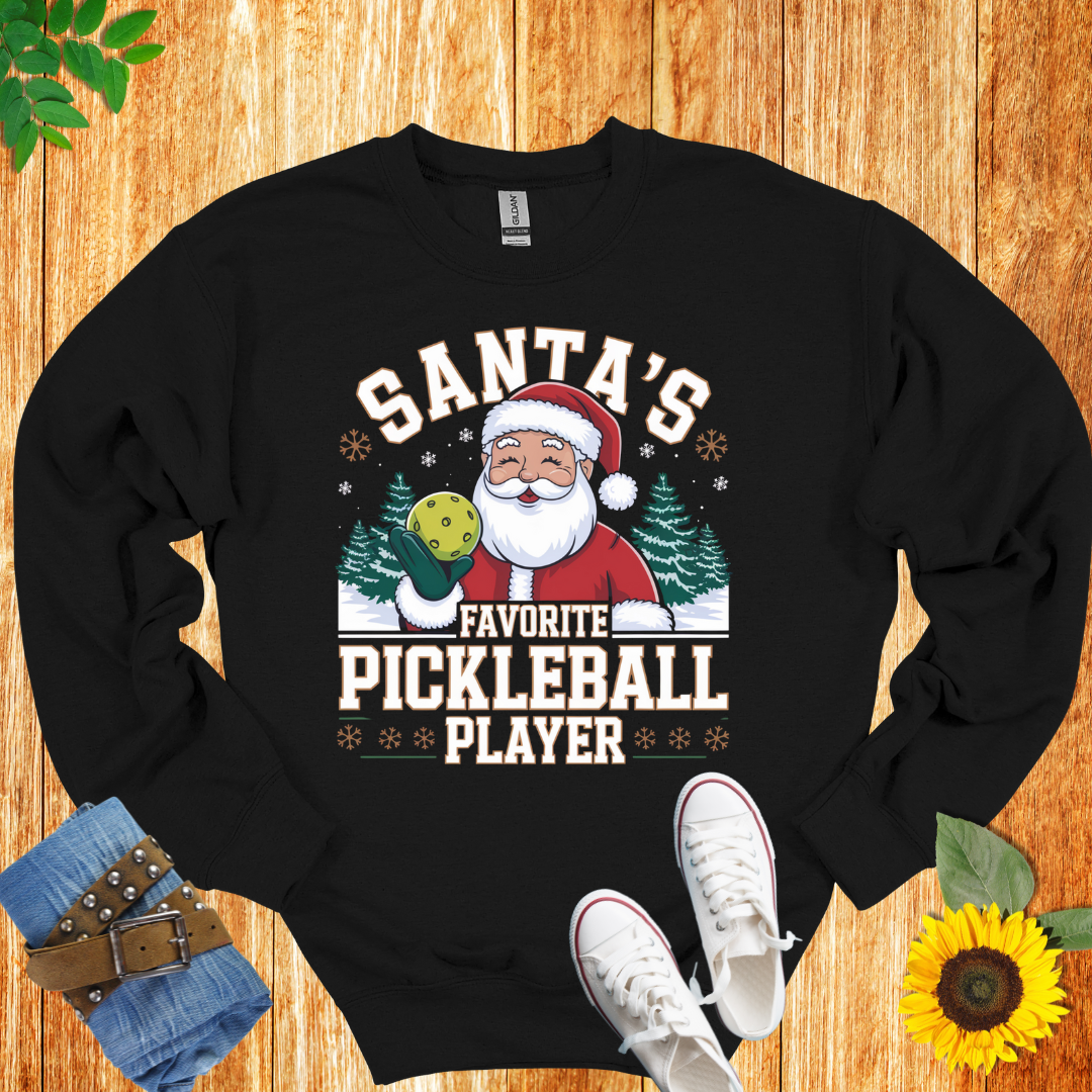 Santa's Pickleball Player Crewneck Sweatshirt