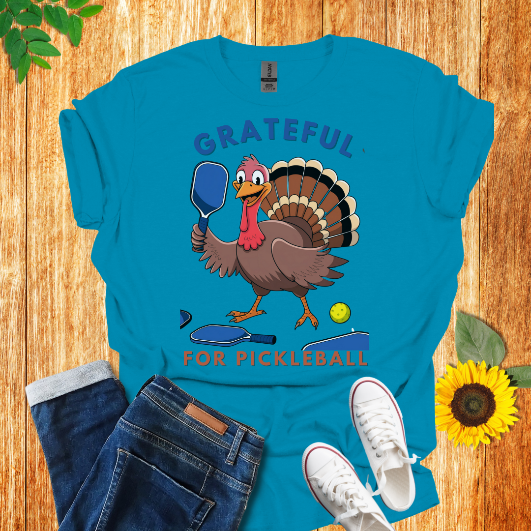 Grateful Turkey Pickleball T-Shirt