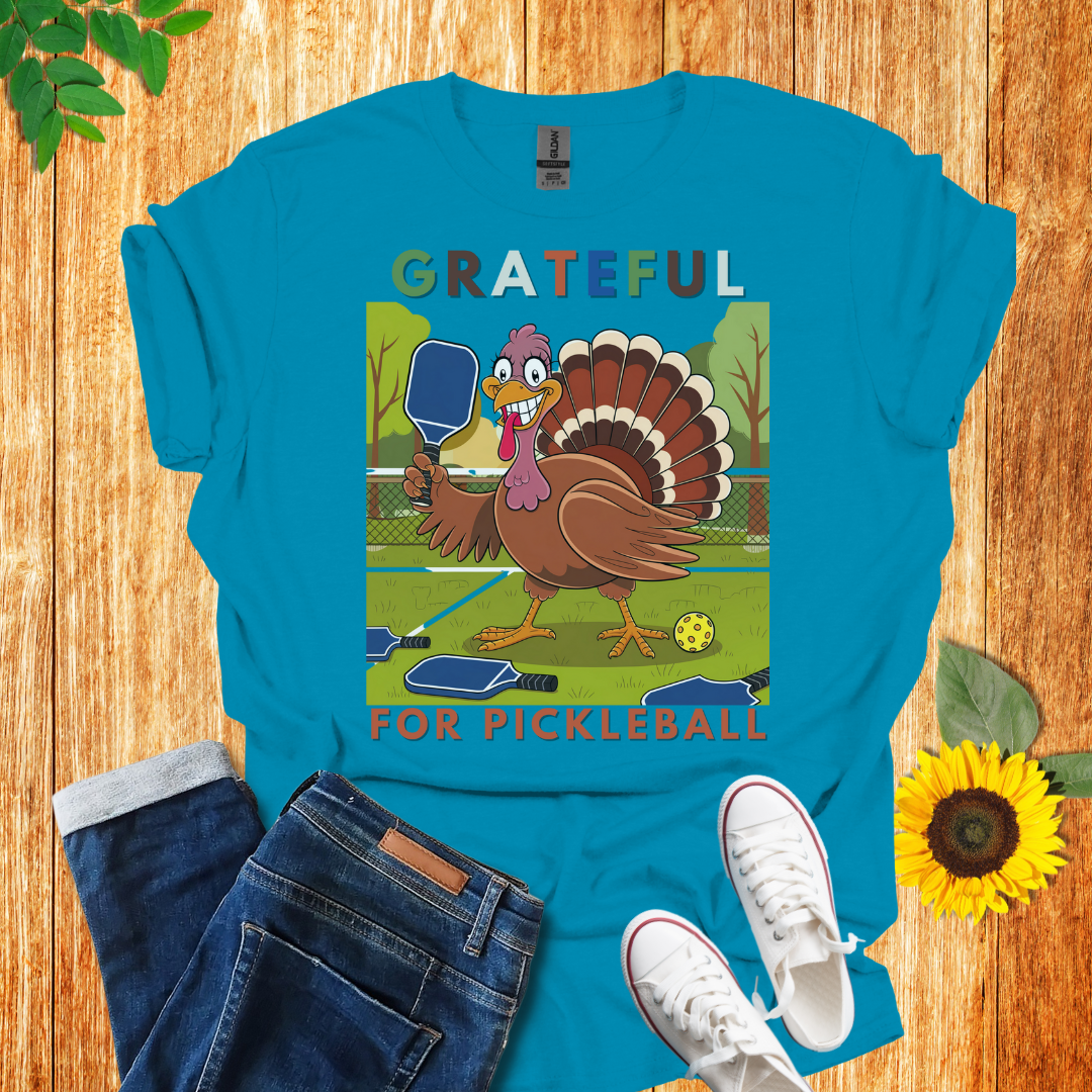 Grateful Turkey Pickleball Unisex T-Shirt