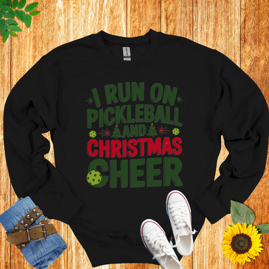 Christmas Cheer Pickleball  Crewneck Sweatshirt