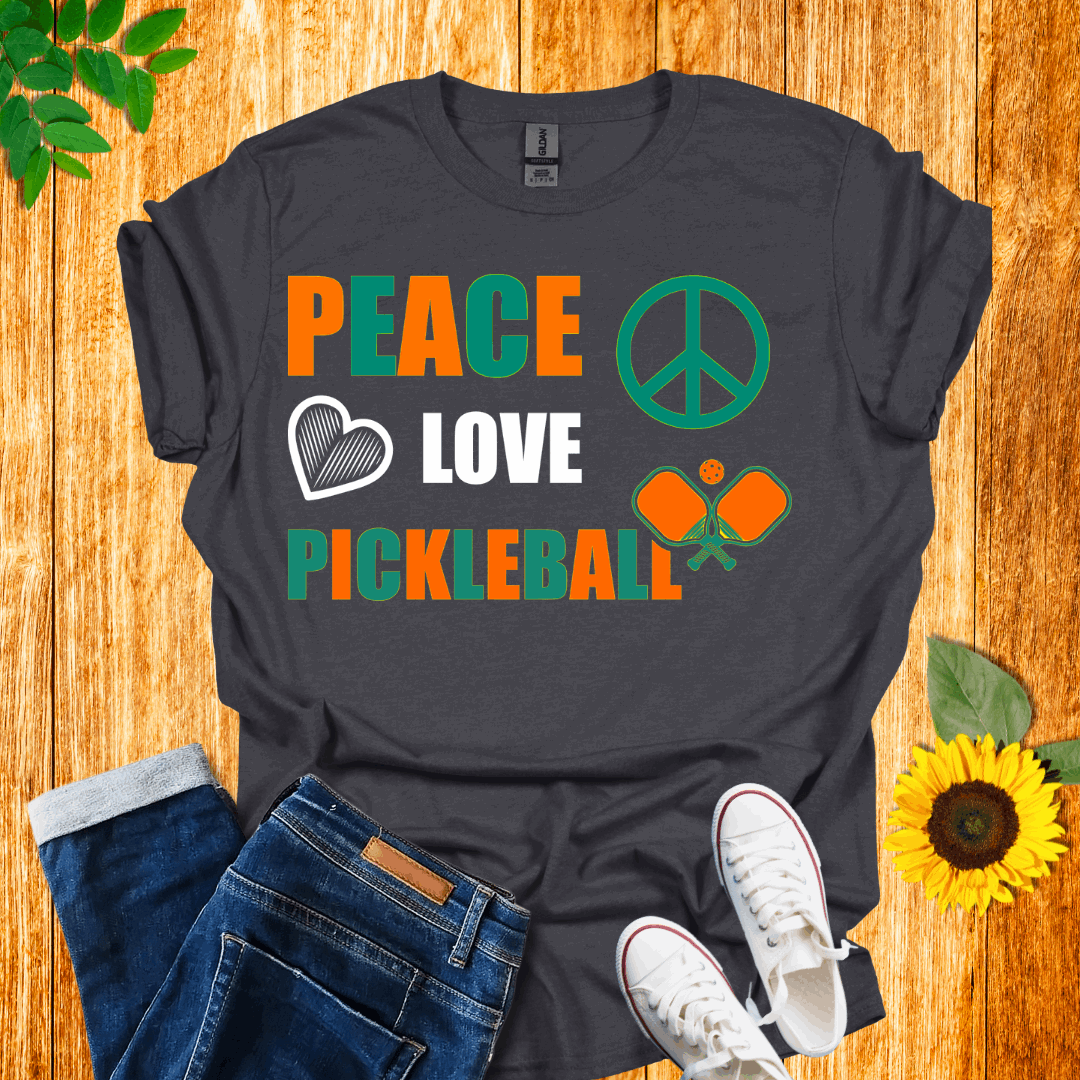 Peace Love  Pickleball T-Shirt