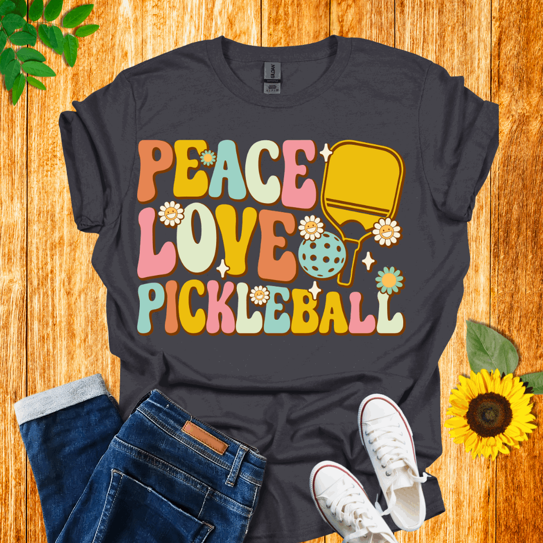 Peace Love and Pickleball T-Shirt