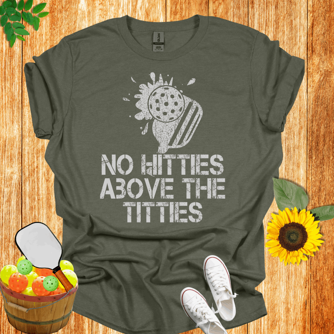 No Hitties About The Titties Pickleball  T-Shirt